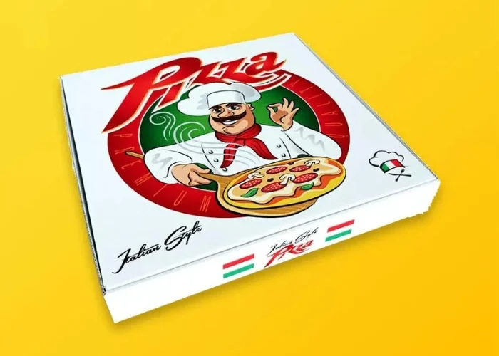 Vibrant digital printed pizza boxes for high-impact branding.